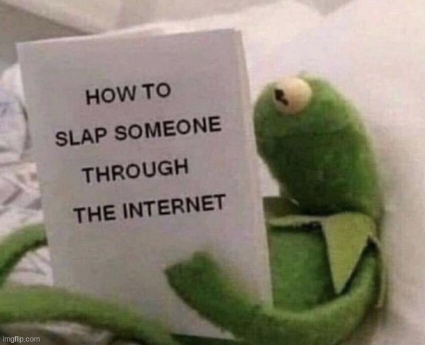 Kermit How to slap someone through the internet | image tagged in kermit how to slap someone through the internet | made w/ Imgflip meme maker