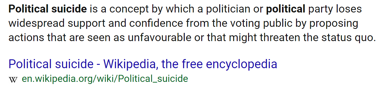 High Quality political suicide definition Blank Meme Template