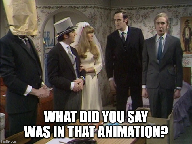 WHAT DID YOU SAY WAS IN THAT ANIMATION? | made w/ Imgflip meme maker