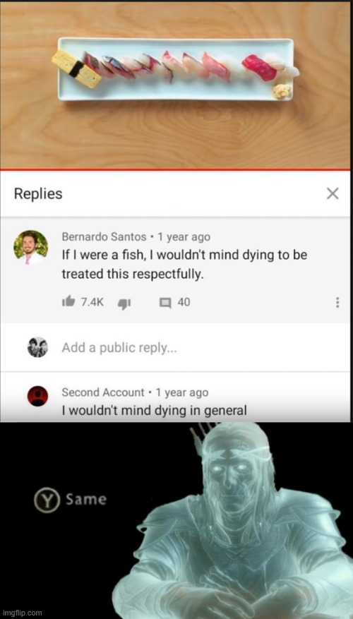 Same | image tagged in y to same,memes,funny,dying,fish | made w/ Imgflip meme maker