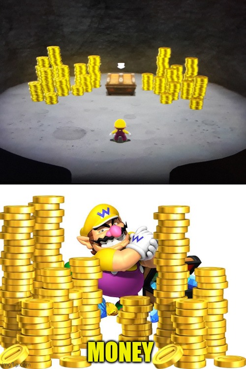 Wariocoins | MONEY | image tagged in wariocoins,money,funny,memes,mario | made w/ Imgflip meme maker