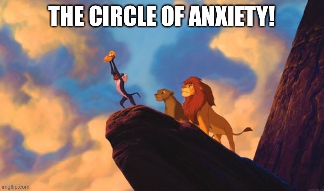 circle of life | THE CIRCLE OF ANXIETY! | image tagged in circle of life | made w/ Imgflip meme maker