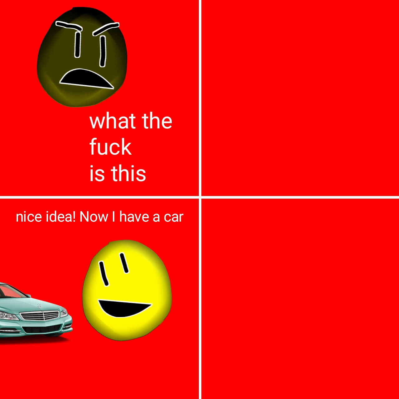 High Quality Big thicc car Blank Meme Template