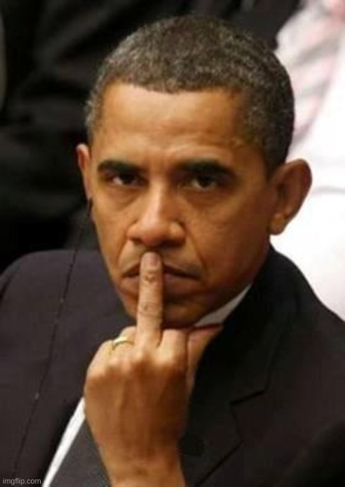 Obama Middle Finger | image tagged in obama middle finger | made w/ Imgflip meme maker