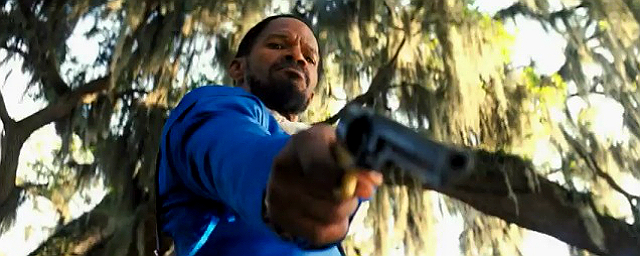 Django Unchained gun blue suit Blank Meme Template