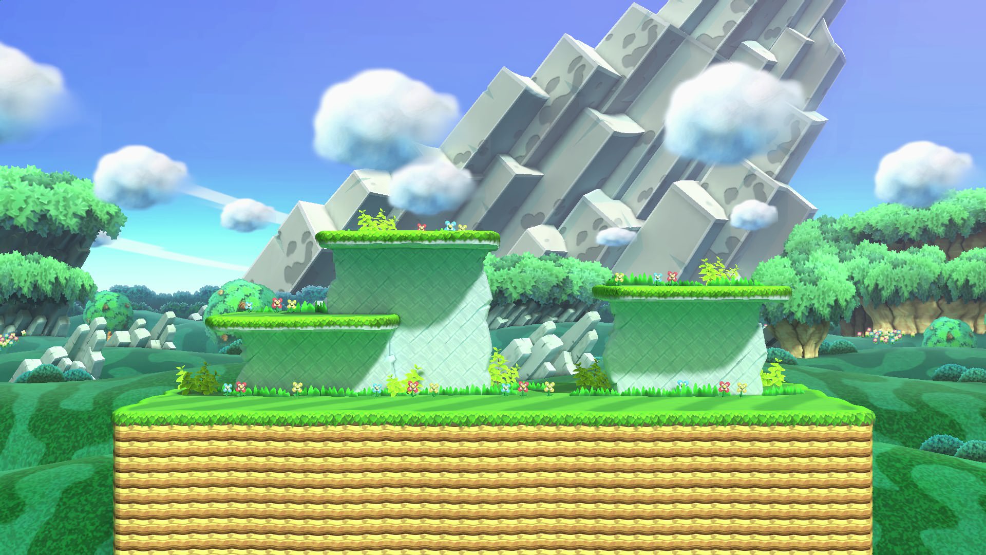 High Quality Smash Stage (New Super Mario Bros U) Blank Meme Template