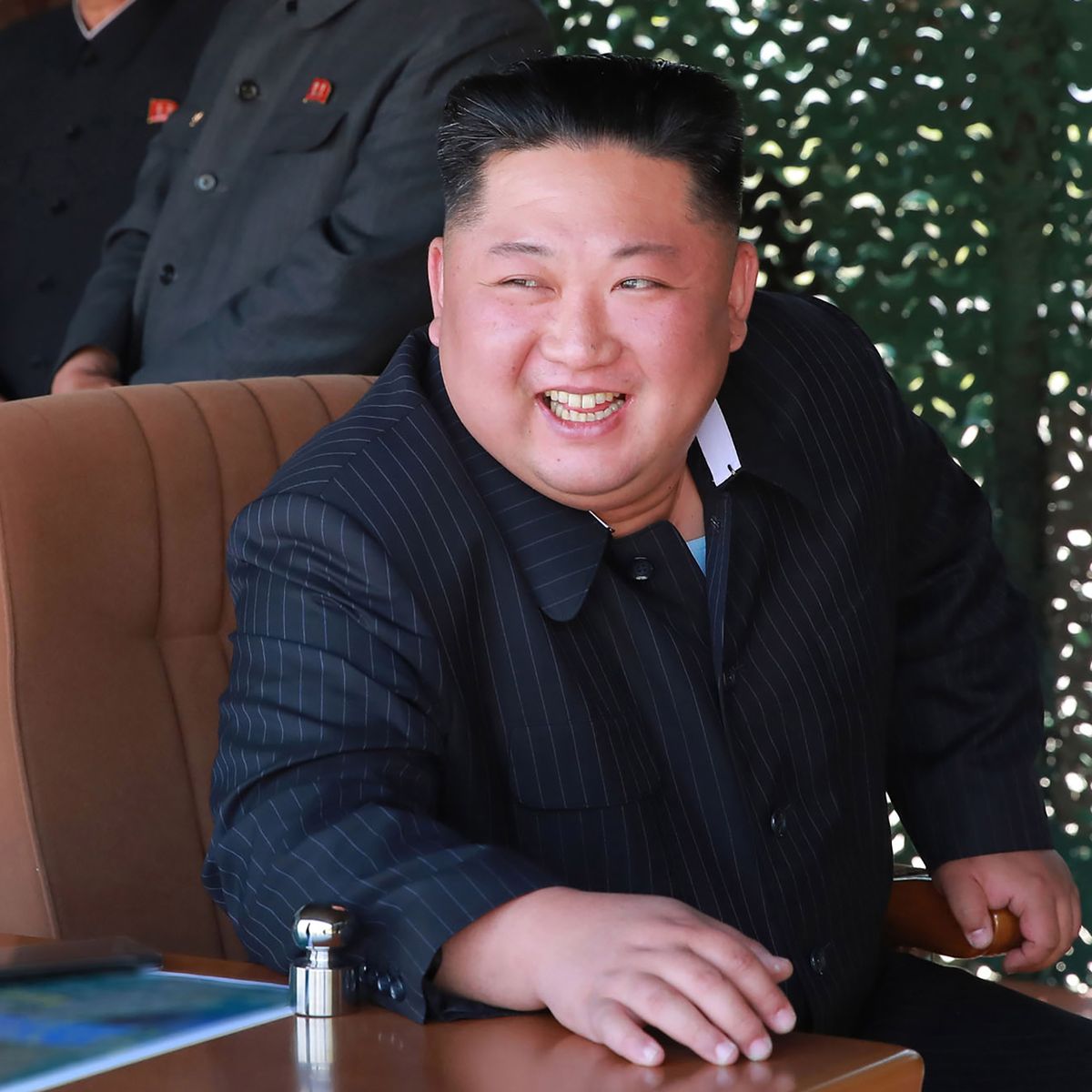Kim Jong un smile Blank Meme Template