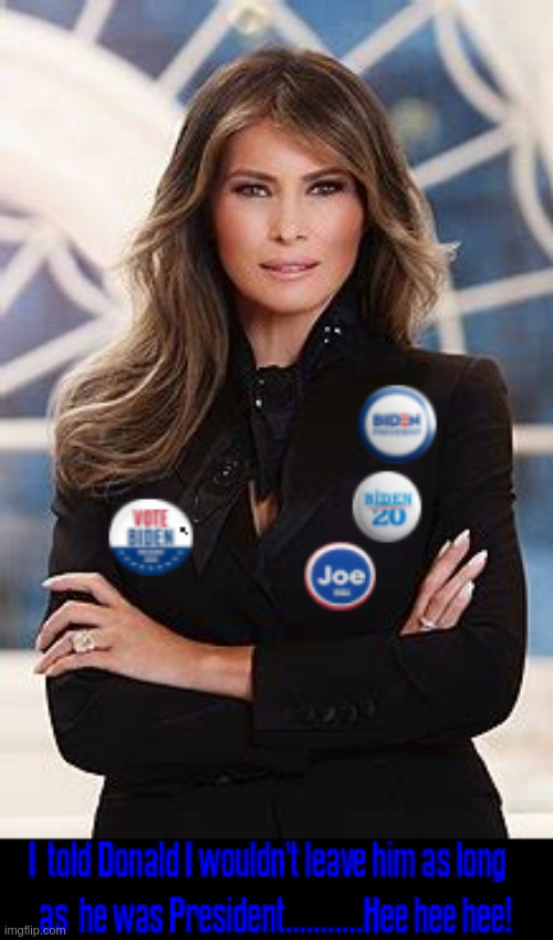 Melania's pushing her buttons | image tagged in melania trump | made w/ Imgflip meme maker