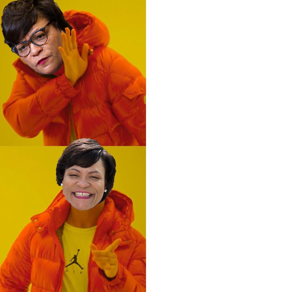 LaToya Cantrell Hotline Bling Blank Meme Template