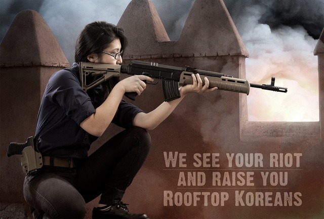 What this country needs is more Rooftop Koreans | image tagged in rooftop koreans,rooftop,korean,rioting,riots,korean lives matter | made w/ Imgflip meme maker