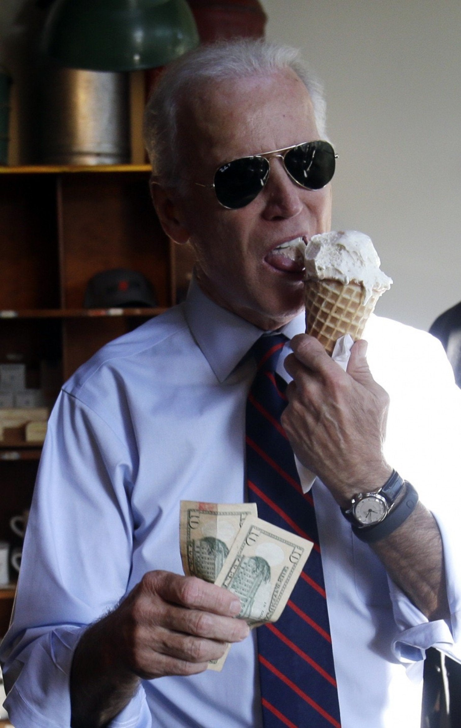 High Quality Biden ice cream Blank Meme Template