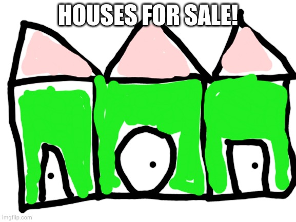 You can ask for me to paint it different colors if you want! | HOUSES FOR SALE! | image tagged in blank white template,house | made w/ Imgflip meme maker