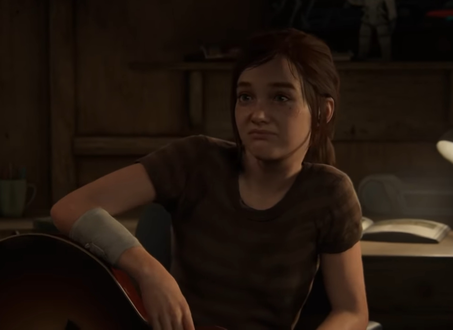 Last of Us Part 2 Ellie Shrugs Blank Meme Template