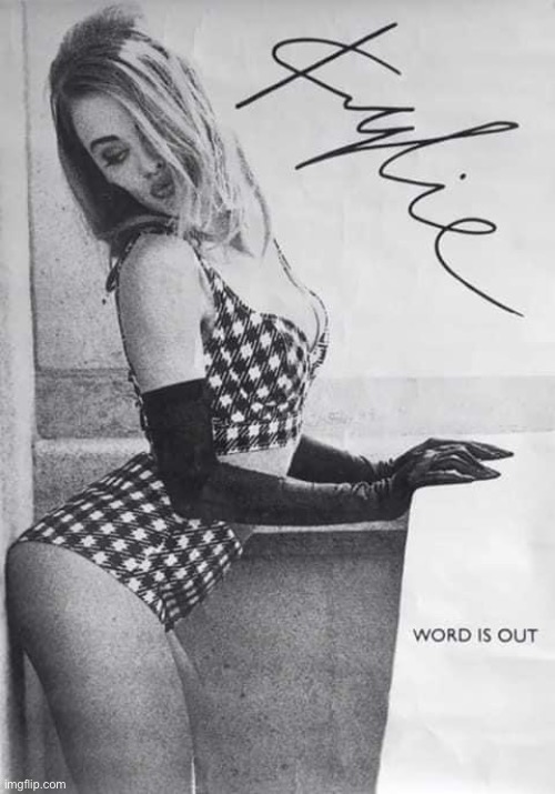 “Word Is Out,” New Jack Swing single from the 1991 album “Let’s Get To It.” | image tagged in kylie word is out sexy,music,pop music,swing,1990s,black and white | made w/ Imgflip meme maker