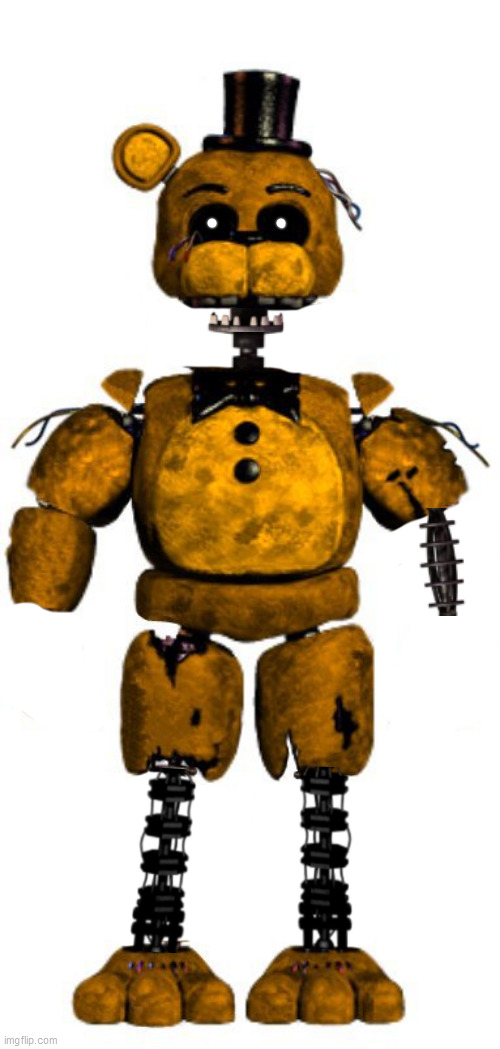 Ignited Golden Freddy | image tagged in golden freddy | made w/ Imgflip meme maker