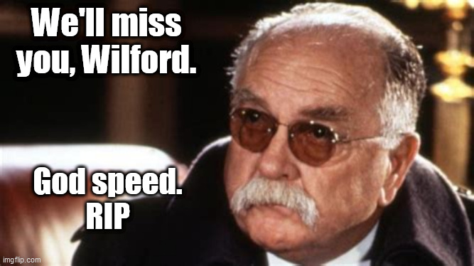 We'll miss you, Wilford. God speed.
RIP | image tagged in rip,wilford brimley | made w/ Imgflip meme maker