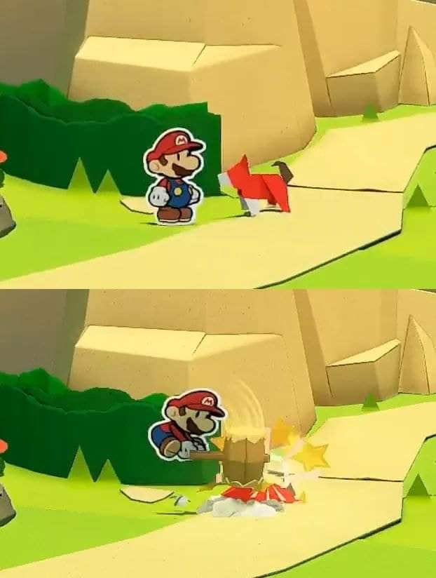 Mario smash dog Blank Meme Template