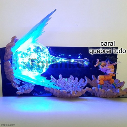 putu | carai quebrei tudo | image tagged in kamehameha,goku,dragon ball z | made w/ Imgflip meme maker