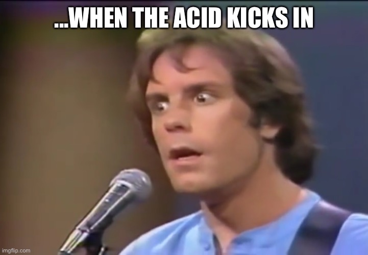 Gotta love Bobby | ...WHEN THE ACID KICKS IN | image tagged in monkey and the engineer,grateful dead,bob weir,jerry garcia | made w/ Imgflip meme maker