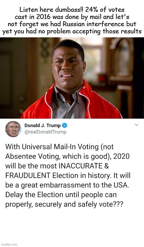 Trump's Dumb Ass Mail In Voting Conspiracy Theory | image tagged in trump's dumb ass mail in voting conspiracy theory | made w/ Imgflip meme maker