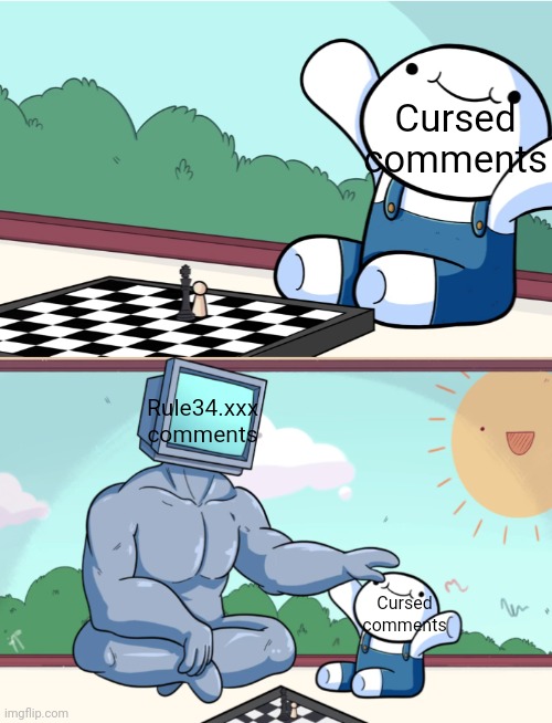 odd1sout vs computer chess | Cursed comments; Rule34.xxx comments; Cursed comments | image tagged in odd1sout vs computer chess | made w/ Imgflip meme maker
