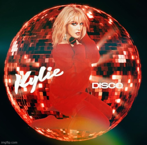 Looks like a fan redid the "Say Something" single art on a "Disco" ball. B/c why not? | image tagged in kylie disco disco ball,disco,fan art,bad album art,art,artwork | made w/ Imgflip meme maker