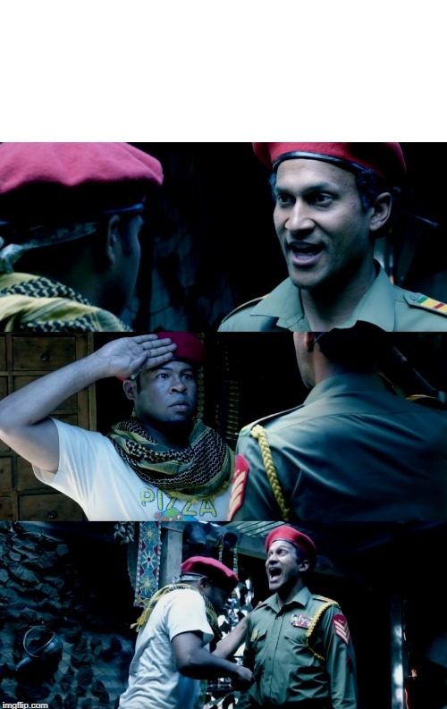 Key and Peele African Warlord Stab Blank Meme Template