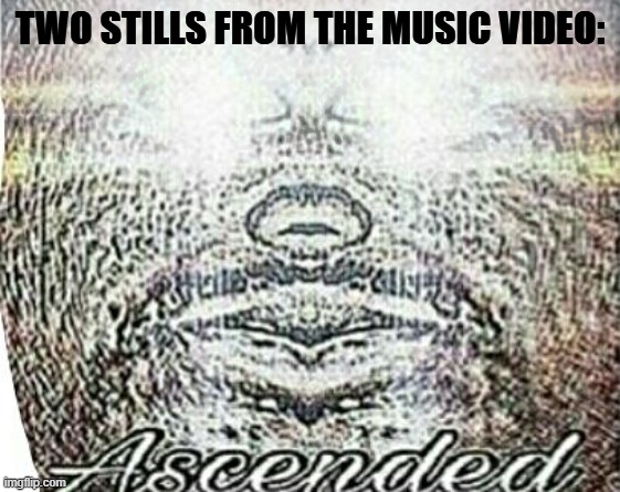 Real Shit Ascended | TWO STILLS FROM THE MUSIC VIDEO: | image tagged in real shit ascended | made w/ Imgflip meme maker
