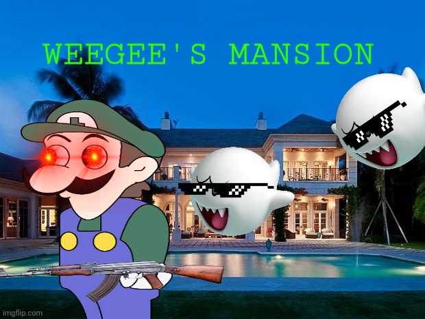 WEEGEE'S MANSION | WEEGEE'S MANSION | image tagged in beach mansion,weegee,memes | made w/ Imgflip meme maker