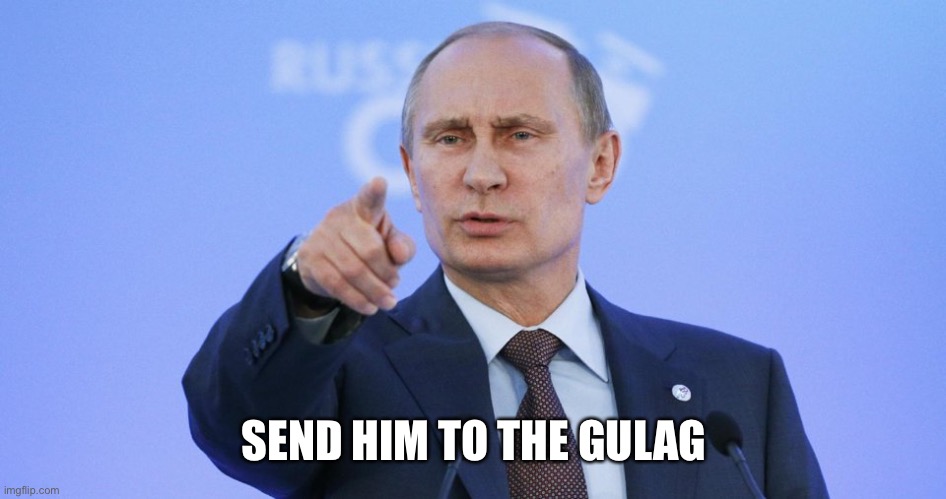 GUARDS, SEND THIS MAN TO THE GULAG | SEND HIM TO THE GULAG | image tagged in guards send this man to the gulag | made w/ Imgflip meme maker