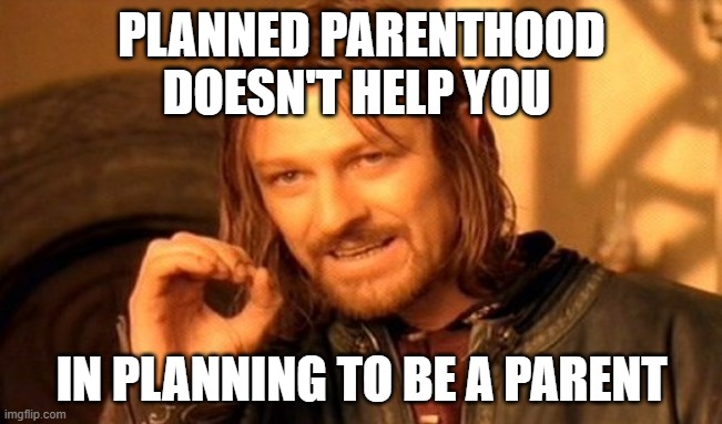 One Does Not Simply Meme | PLANNED PARENTHOOD DOESN'T HELP YOU; IN PLANNING TO BE A PARENT | image tagged in memes,one does not simply | made w/ Imgflip meme maker