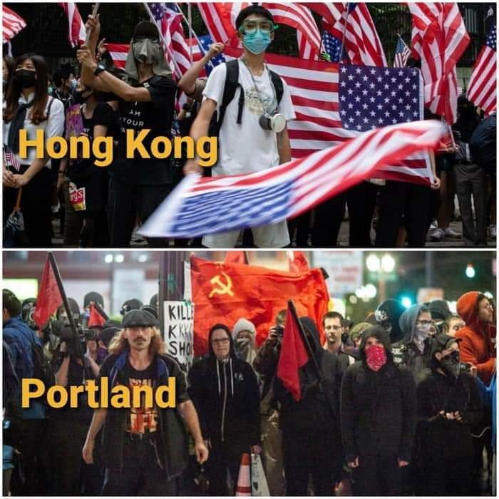 Hong Kong vs Portland Blank Meme Template