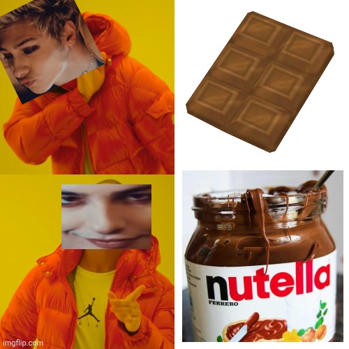 Nutella | image tagged in memes,drake hotline bling,nutella | made w/ Imgflip meme maker