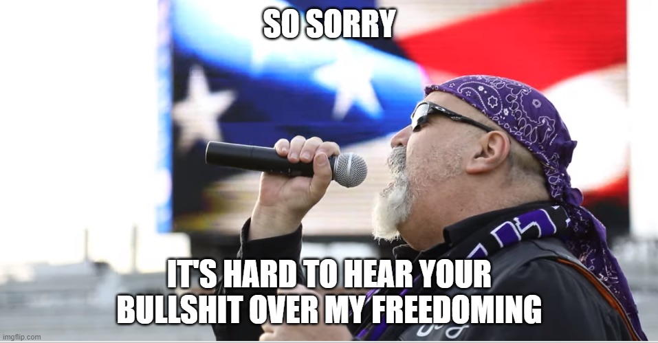 Murica biotch! | SO SORRY; IT'S HARD TO HEAR YOUR BULLSHIT OVER MY FREEDOMING | image tagged in america,freedom,trump | made w/ Imgflip meme maker