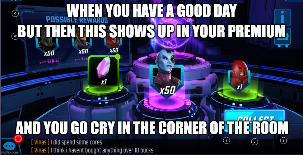 BUT THEN THIS SHOWS UP IN YOUR PREMIUM; WHEN YOU HAVE A GOOD DAY; AND YOU GO CRY IN THE CORNER OF THE ROOM | made w/ Imgflip meme maker