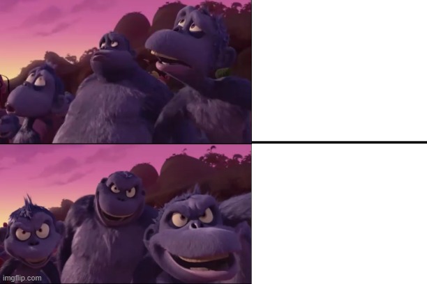 A Comparison or a Before And After with Monkeys! | image tagged in funny,animation,horton | made w/ Imgflip meme maker