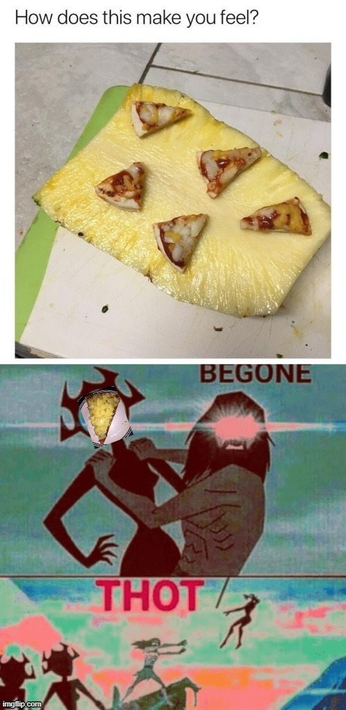 nope | image tagged in pineapple pizza,pineapple,begone thot,nope,no,nope nope nope | made w/ Imgflip meme maker