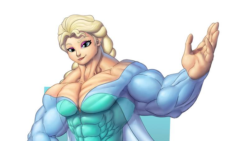 Muscle Elsa Blank Meme Template