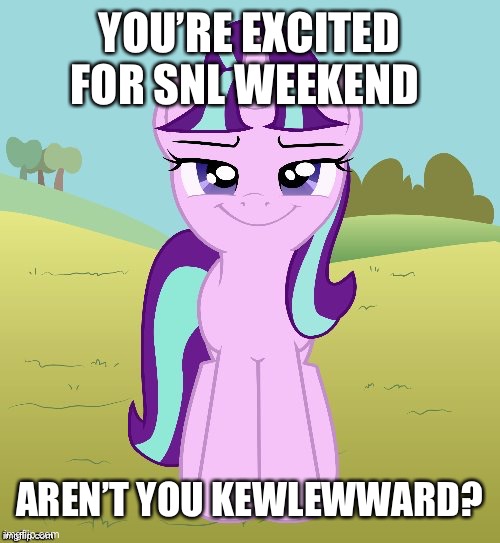 YOU’RE EXCITED FOR SNL WEEKEND AREN’T YOU KEWLEWWARD? | image tagged in don't you starlight glimmer | made w/ Imgflip meme maker