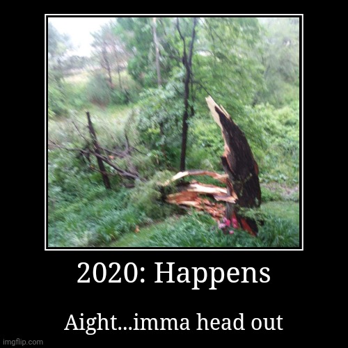 If a tree falls during 2020 | image tagged in funny,demotivationals | made w/ Imgflip demotivational maker