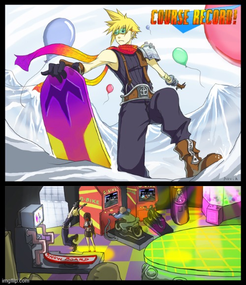 "Cloud, can we PLEASE take some time out to go and stop Sephiroth from destroying the world?" (credit to ahiva) | image tagged in final fantasy,final fantasy 7,comics/cartoons,funny,gaming | made w/ Imgflip meme maker