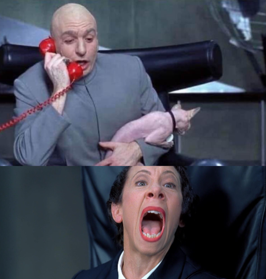 Dr. Evil and Frau Blank Meme Template