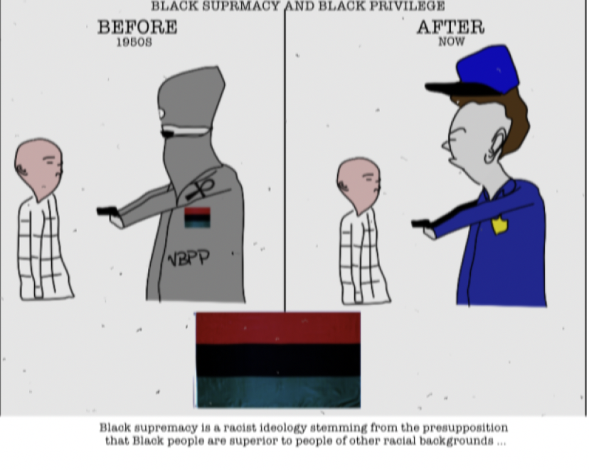 BLACK SUPREMACY IS RACISM MEME Blank Meme Template