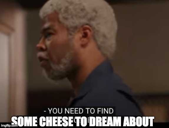 SOME CHEESE TO DREAM ABOUT | image tagged in you need to find your own troubled white boy | made w/ Imgflip meme maker