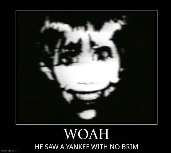 Woah He Saw A Yankee With No Brim! | image tagged in yankees,yankeewithnobrim | made w/ Imgflip meme maker