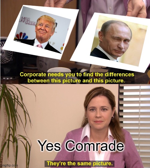 They're The Same Picture | Yes Comrade | image tagged in memes,they're the same picture,communism,donald trump approves,putin winking,trump putin phone call | made w/ Imgflip meme maker