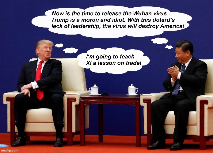 Remember when Trump boasted he would take on China? | image tagged in donald trump is an idiot,china virus,xi jinping,trade war,donald trump worst trade deal,tariffs | made w/ Imgflip meme maker