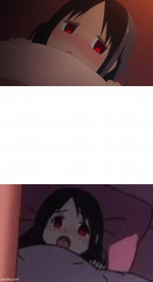 3 panel Surprised Kaguya reaction Blank Meme Template