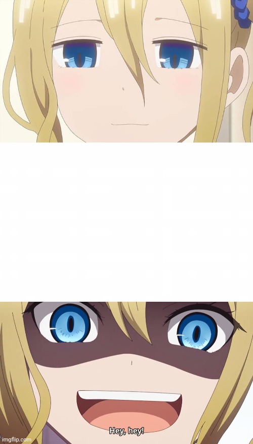 High Quality 3 panel Ai Hayasaka Reaction face Blank Meme Template