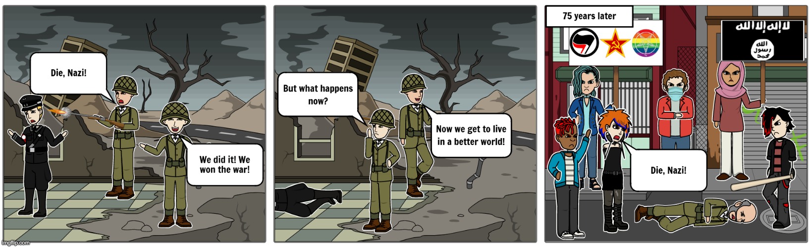 A comic I put together on StoryboardThat | image tagged in memes,politics,comics/cartoons | made w/ Imgflip meme maker